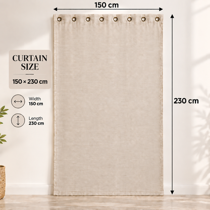 Intex Curtains House 100% Blackout Curtains – Thermal Insulated, Double-Layer Fabric – Full Room Darkening