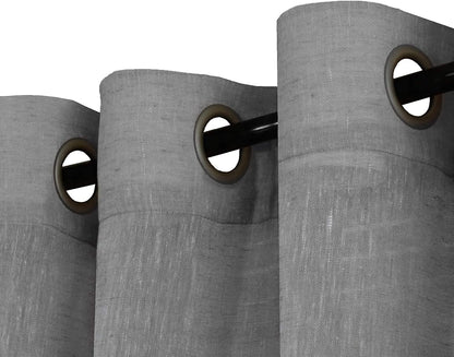 INtex CURTAINS HOUSE Elegant Natural Linen Curtain Panel Steel Grommets 1 Piece