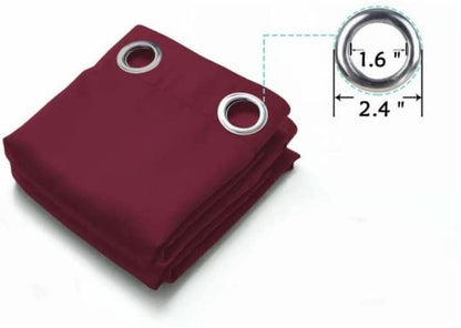 INtex CURTAINS HOUSE Dark Red Blackout Curtains - steel Grommets - thermal Insulated fabric â€“ for room darkness â€“ 1 panel