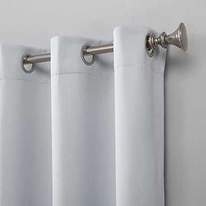 INtex CURTAINS HOUSE Silver Blackout Curtains - steel Grommets - thermal Insulated fabric â€“ for room darkness â€“ 1 panel
