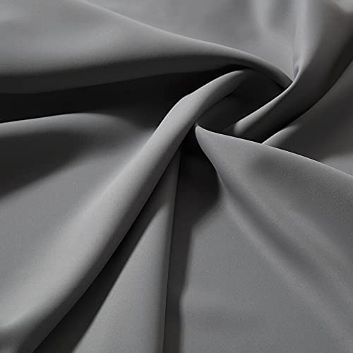 INtex CURTAINS HOUSE Gray Blackout Curtains - steel Grommets - thermal Insulated fabric – for room darkness – 1 panel