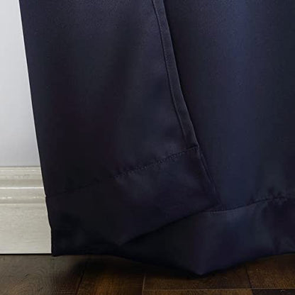 INtex CURTAINS HOUSE Navy Blackout Curtains - steel Grommets - thermal Insulated fabric â€“ for room darkness â€“ 1 panel