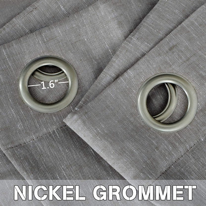 INtex CURTAINS HOUSE Elegant Natural Linen Curtain Panel Steel Grommets 1 Piece