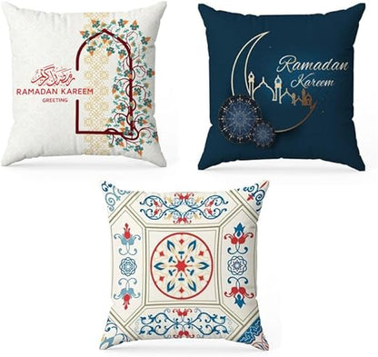 INtex CURTAINS HOUSE Throw Pillow Covers - Velvet Cushion Covers - Set of 3 -40 x 40 cm - Cover Only