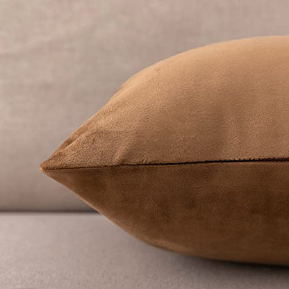 INtex CURTAINS HOUSE Soft Thick Velvet Throw Pillow Covers Decorative Square Cushion Cover For Couch Sofa Bedroom Living Room - set of 2 Pieces