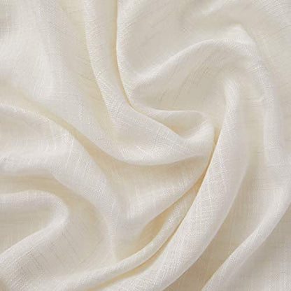 INtex CURTAINS HOUSE Luxury Linen Curtains With Velvet - Bottom Velvet Tone â€“ 2-Tone Style â€“ 1 Panel