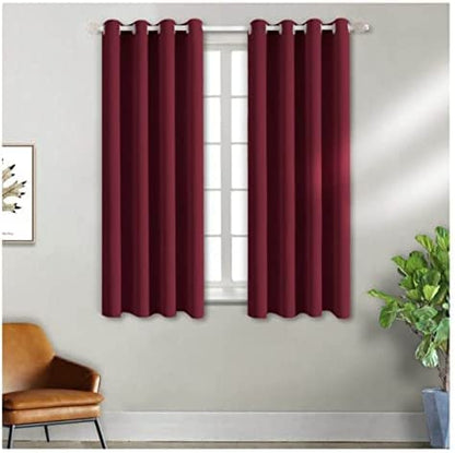 INtex CURTAINS HOUSE Dark Red Blackout Curtains - steel Grommets - thermal Insulated fabric â€“ for room darkness â€“ 1 panel