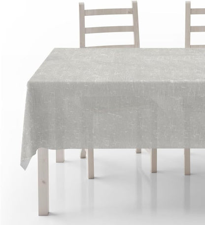 INTEX HOME Tablecloth Set, Semi-Transparent Linen Fabric, Square Design, Lightweight and Wrinkle-Resistant, 130Ã—130 CM Each, Set of 2, Off-White, Elegant Table Covers for Dining and Kitchen