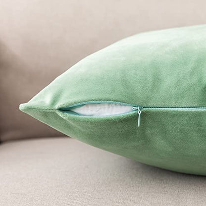 INtex CURTAINS HOUSE Soft Thick Velvet Throw Pillow Covers Decorative Square Cushion Cover For Couch Sofa Bedroom Living Room - set of 2 Pieces