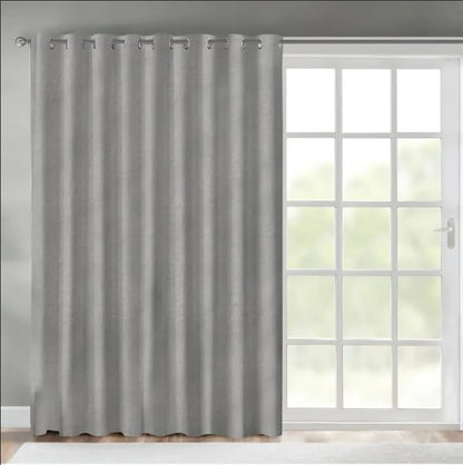 INtex CURTAINS HOUSE Faux Linen Textured Curtains Durable Fabric-Light Filtering Drapes forLiving Rooms Reception and Bedroom - Steel Grommets - Single Panel