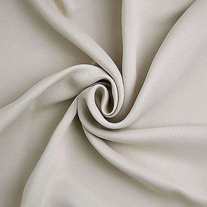 Intex Curtains House Off White Blackout Curtains - Steel Grommets - Thermal Insulated Fabric â€“ For Room Darkness â€“ 1 Panel