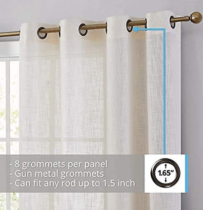 INtex CURTAINS HOUSE Luxury Linen Curtains With Velvet - Bottom Velvet Tone â€“ 2-Tone Style â€“ 1 Panel