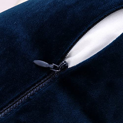 INtex CURTAINS HOUSE Soft Thick Velvet Throw Pillow Covers Decorative Square Cushion Cover For Couch Sofa Bedroom Living Room - set of 2 Pieces