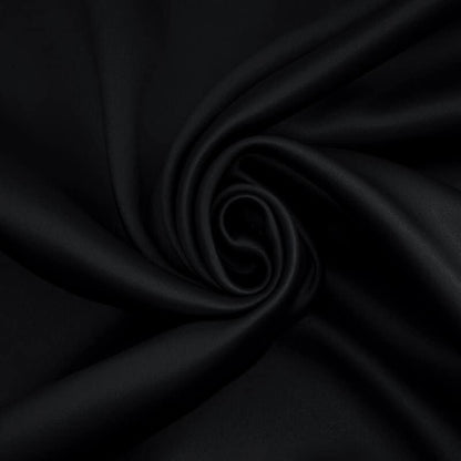 INtex CURTAINS HOUSE Black Blackout Curtains - steel Grommets - thermal Insulated fabric â€“ for room darkness â€“ 1 panel