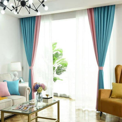 INtex CURTAINS HOUSE Velvet Sabia Modern Design Curtain â€“ Two colors With Tie-backs 2 Piece - Steel Grommets