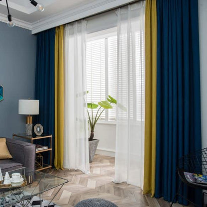 INtex CURTAINS HOUSE Velvet Sabia Modern Design Curtain â€“ Two colors With Tie-backs - 2 Piece - Steel Grommets"