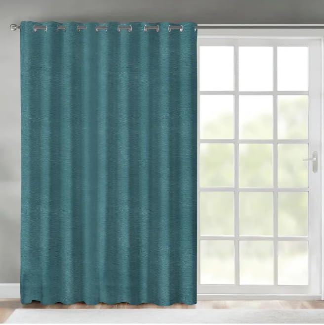 INtex CURTAINS HOUSE Faux Linen Textured Curtains Durable Fabric-Light Filtering Drapes forLiving Rooms Reception and Bedroom - Steel Grommets - Single Panel