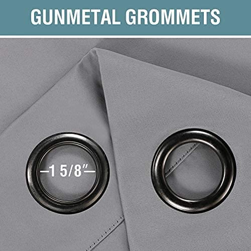INtex CURTAINS HOUSE Gray Blackout Curtains - steel Grommets - thermal Insulated fabric – for room darkness – 1 panel