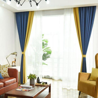 INtex CURTAINS HOUSE Velvet Sabia Modern Design Curtain â€“ Two colors With Tie-backs, 2 Piece - Steel Grommets
