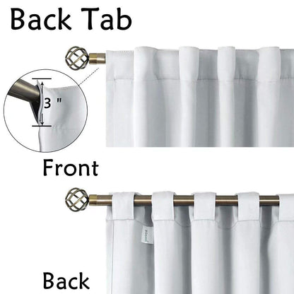 ستائر إنتكس كيرتينز هاوس الأنيقة المعتمة - تصميم صنبور خلفي - قماش عازل للحرارة - لظلام الغرفة - قطعة واحدة