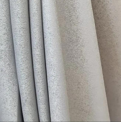 INtex CURTAINS HOUSE Faux Linen Textured Curtains Durable Fabric-Light Filtering Drapes for Living Rooms Reception and Bedroom - Steel Grommets - 2 Pieces