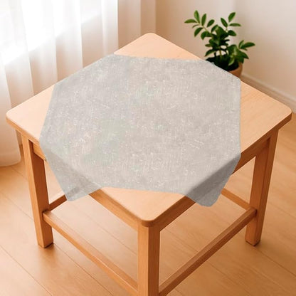 INTEX HOME Tablecloth Set, Semi-Transparent Linen Fabric, Square Design, Lightweight and Wrinkle-Resistant, 80Ã—80 CM Each, Set of 3, Off-White, Elegant Table Covers for Dining and Kitchen