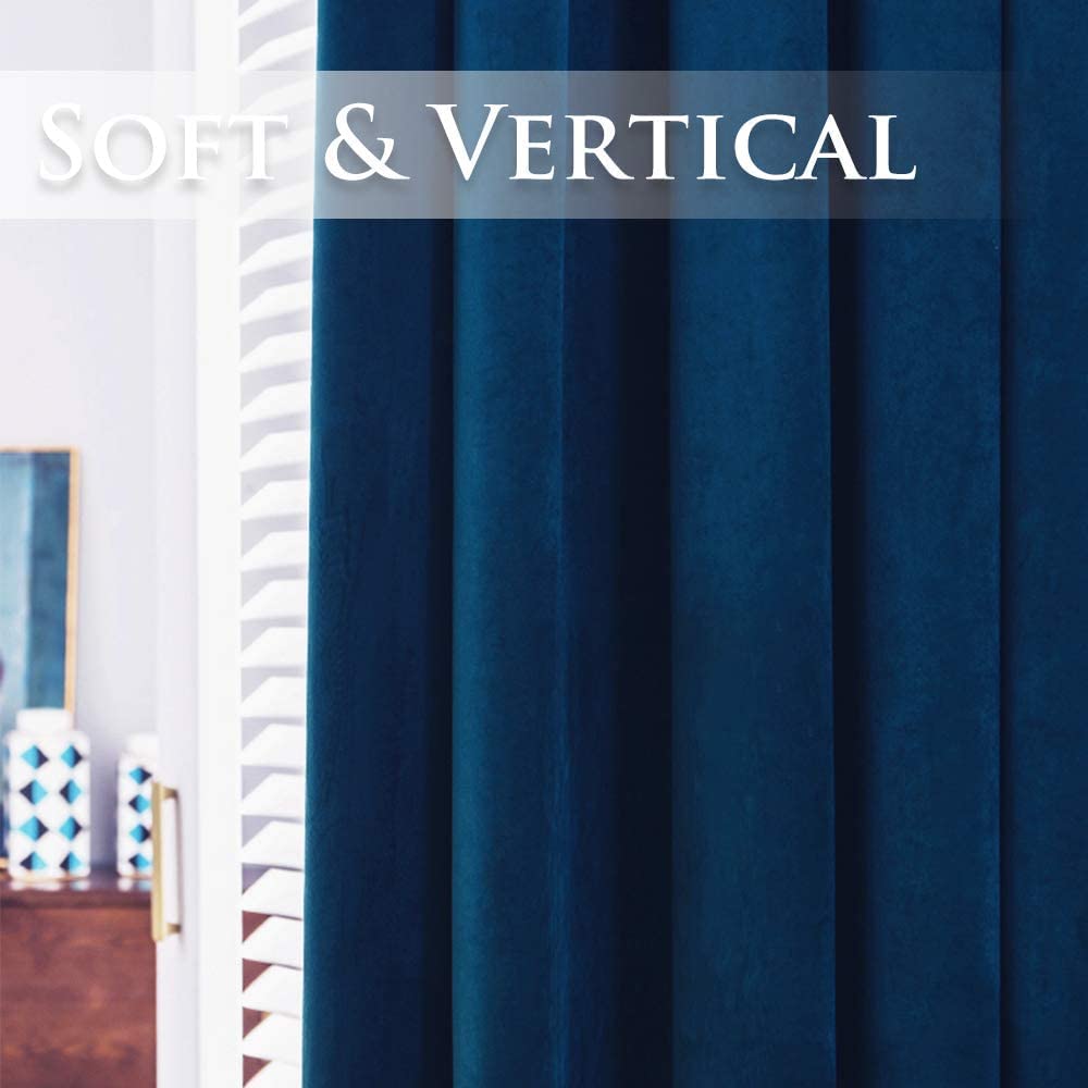 ستائر مخملية أنيقة من INtex CURTAINS HOUSE - ستائر معزولة حرارياً لغرفة المعيشة، حلقات فولاذية - ستائر مانعة للضوء - لوحان