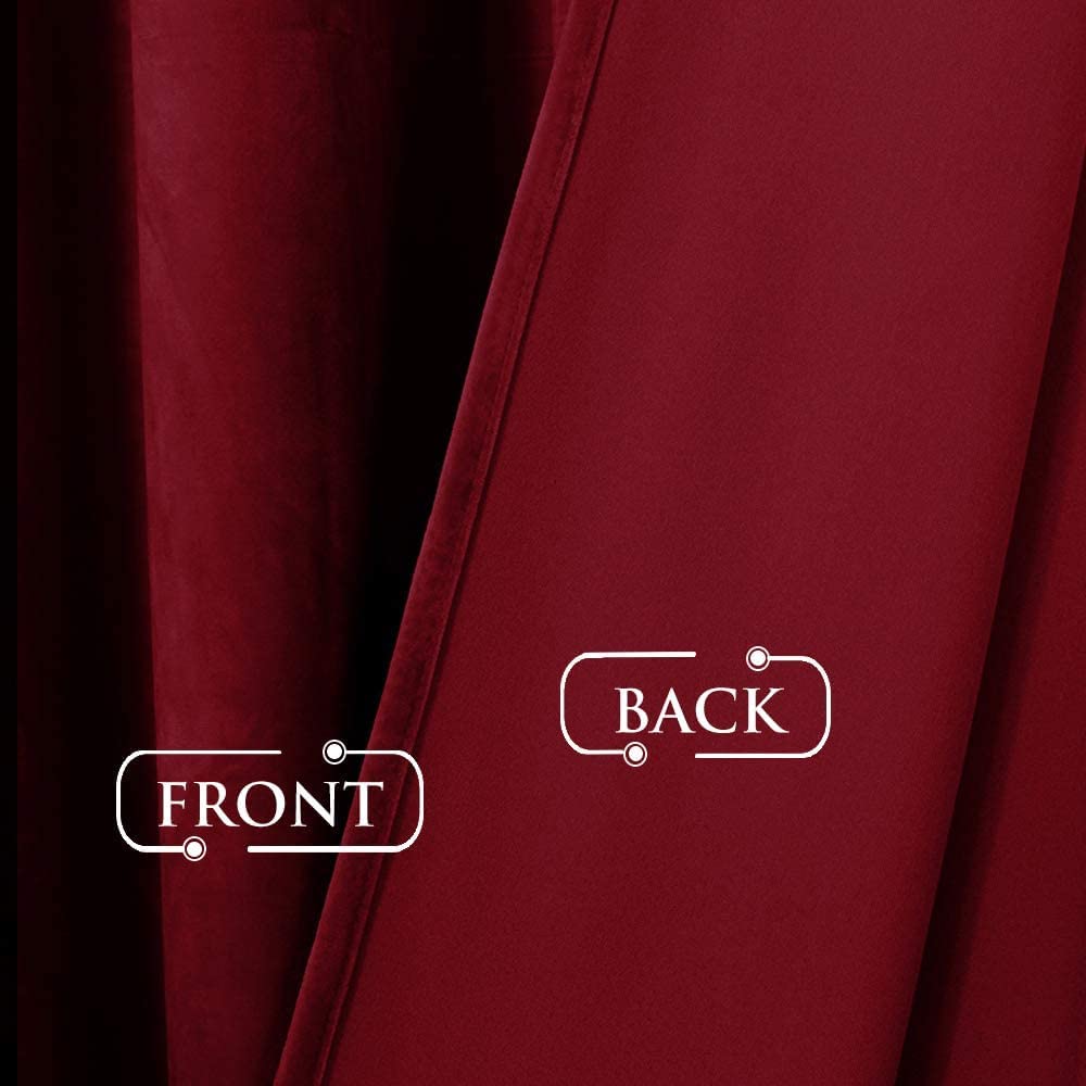 ستائر مخملية أنيقة من INtex CURTAINS HOUSE - ستائر معزولة حرارياً لغرفة المعيشة، حلقات فولاذية - ستائر مانعة للضوء - لوحان