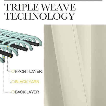 INtex CURTAINS HOUSE Blackout Blinds for Sliding Doors – Thermal Insulated Wide Curtains, Room Darkening, Blind Glass Doors, Two Hanging Options, Modern Design -Black