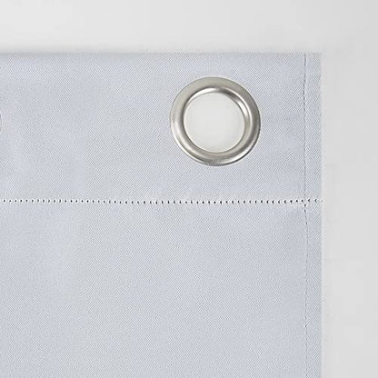 INtex CURTAINS HOUSE Silver Blackout Curtains - steel Grommets - thermal Insulated fabric â€“ for room darkness â€“ 1 panel