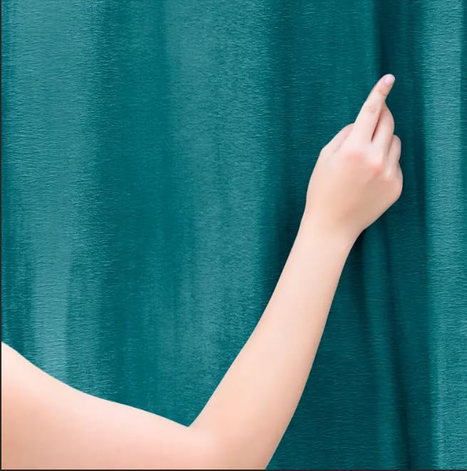INtex CURTAINS HOUSE Faux Linen Textured Curtains Durable Fabric-Light Filtering Drapes forLiving Rooms Reception and Bedroom - Steel Grommets - Single Panel