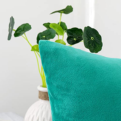 INtex CURTAINS HOUSE Soft Thick Velvet Throw Pillow Covers Decorative Square Cushion Cover For Couch Sofa Bedroom Living Room - set of 2 Pieces