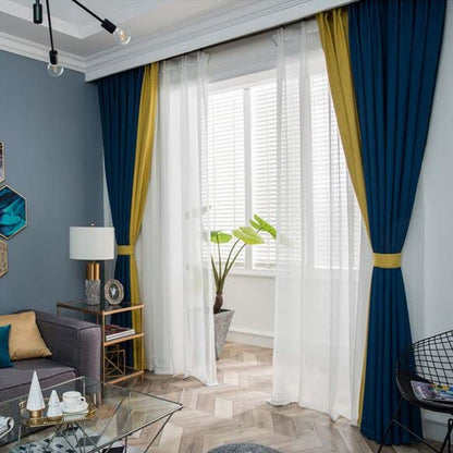 INtex CURTAINS HOUSE Velvet Sabia Modern Design Curtain â€“ Two colors With Tie-backs - 2 Piece - Steel Grommets"