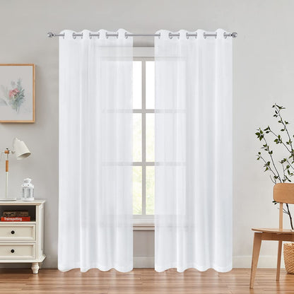 INtex CURTAINS Curtains Natural Linen Light Filtering Curtains For Bed Rooms And Living Rooms - Steel GrommetsÂ -Â 1Â Piece
