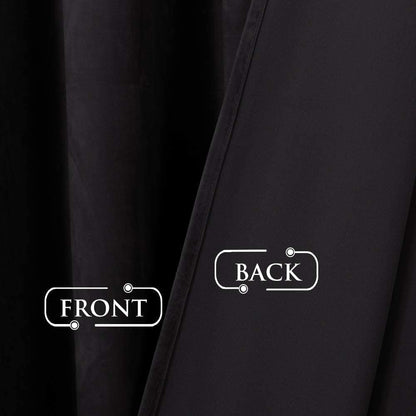 INtex CURTAINS HOUSE Luxury Linen Curtains With Velvet - Bottom Velvet Tone â€“ 2-Tone Style â€“ 1 Panel