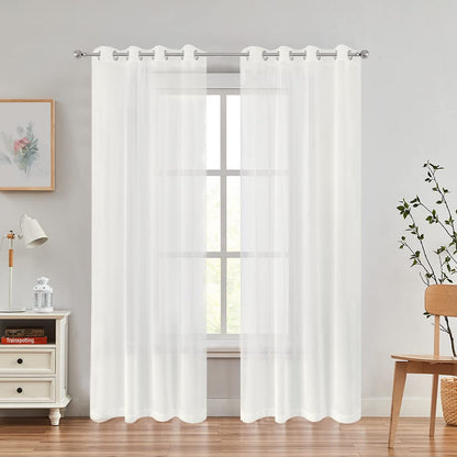 INtex CURTAINS Curtains Natural Linen Light Filtering Curtains For Bed Rooms And Living Rooms - Steel GrommetsÂ -Â 1Â Piece