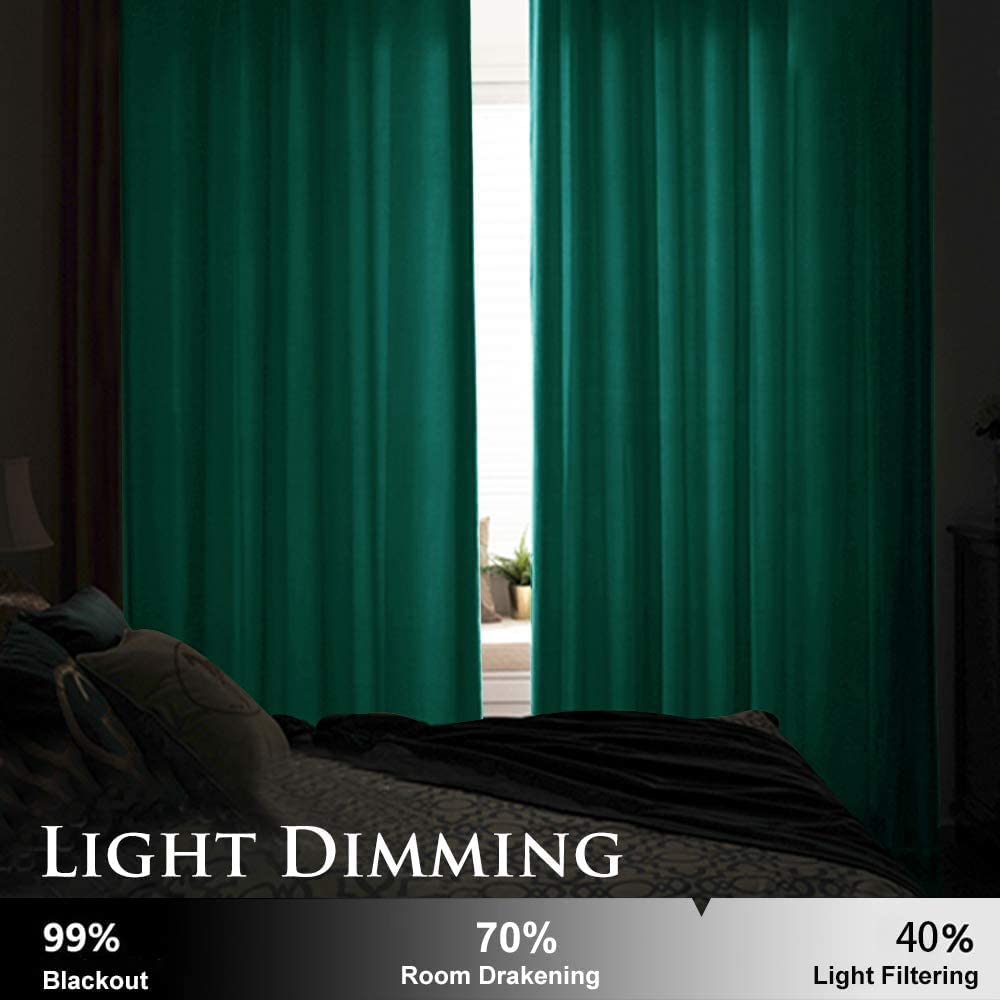 ستائر مخملية أنيقة من INtex CURTAINS HOUSE - ستائر معزولة حرارياً لغرفة المعيشة، حلقات فولاذية - ستائر مانعة للضوء - لوحان