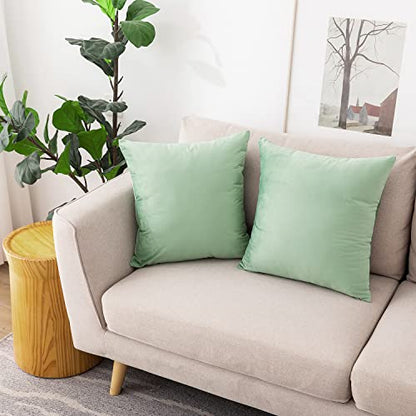 INtex CURTAINS HOUSE Soft Thick Velvet Throw Pillow Covers Decorative Square Cushion Cover For Couch Sofa Bedroom Living Room - set of 2 Pieces