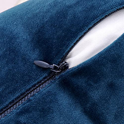 INtex CURTAINS HOUSE Soft Thick Velvet Throw Pillow Covers Decorative Square Cushion Cover For Couch Sofa Bedroom Living Room - set of 2 Pieces