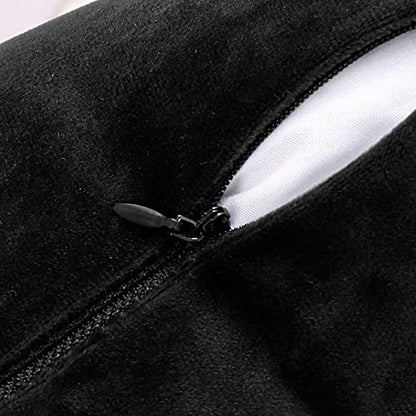 INtex CURTAINS HOUSE Soft Thick Velvet Throw Pillow Covers Decorative Square Cushion Cover For Couch Sofa Bedroom Living Room - set of 2 Pieces