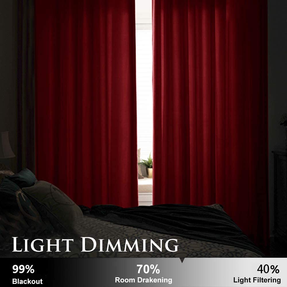 ستائر مخملية أنيقة من INtex CURTAINS HOUSE - ستائر معزولة حرارياً لغرفة المعيشة، حلقات فولاذية - ستائر مانعة للضوء - لوحان
