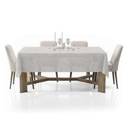 INTEX HOME Tablecloth, Semi-Transparent Linen Fabric, Rectangle Design, Lightweight and Wrinkle-Resistant, 1 Piece, Off-White, Elegant Table Cover for Dining, Kitchen, and Living Room DÃ©cor