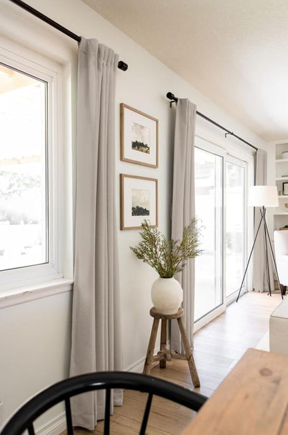 INtex CURTAINS HOUSE 100% Blackout Shield Linen Blackout Curtains for Bedroom and Living Room - Thermal Insulated Textured Drapes with Back Tab/Rod Pocket - 1 Piece