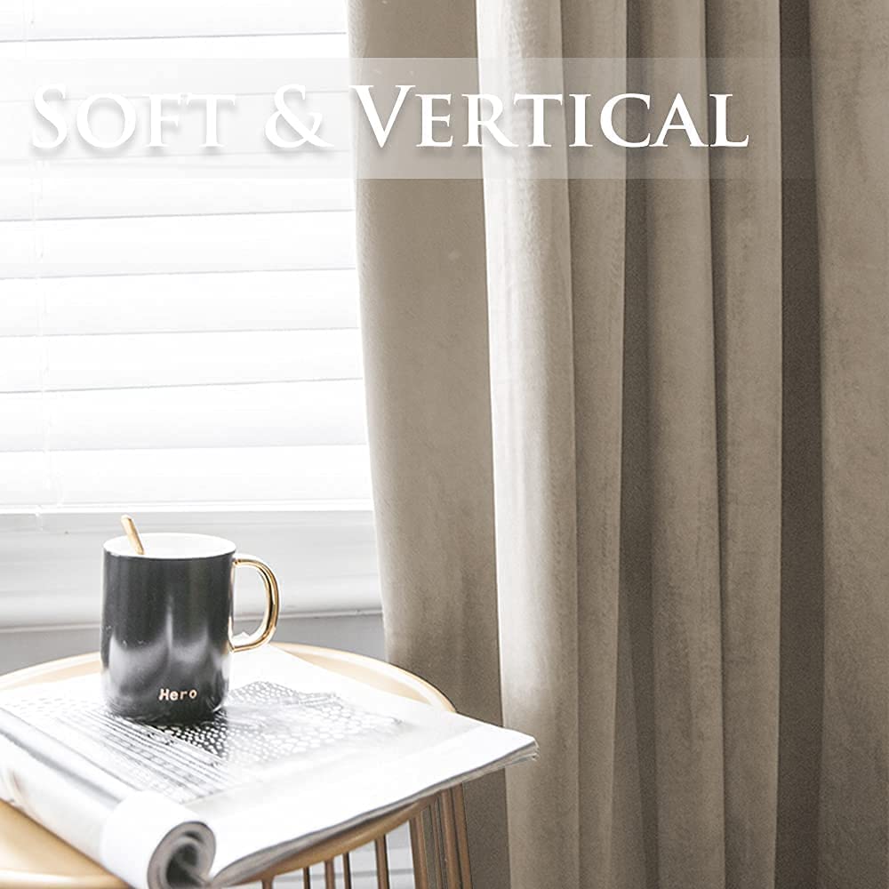 ستائر مخملية أنيقة من INtex CURTAINS HOUSE - ستائر معزولة حرارياً لغرفة المعيشة، حلقات فولاذية - ستائر مانعة للضوء - لوحان
