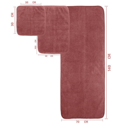 INtex HOME 4-Piece Towel Set, 100% Cotton ? Includes 1 Bath Towel 140 cm x 70 cm, 1 Hand Towel 100 cm x 50 cm, 2 Washcloths 30 cm x 30 cm, Quick Dry, Super Soft, Highly Absorbent, No Fade, Coral