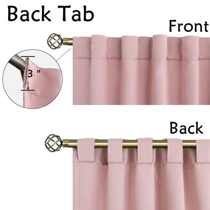 ستائر إنتكس كيرتينز هاوس الأنيقة المعتمة - تصميم صنبور خلفي - قماش عازل للحرارة - لظلام الغرفة - قطعة واحدة