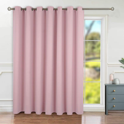Intex Curtains House Blackout Curtain – Soft Peachy Texture, Thermal Insulating, Silver Steel Grommets – for Living Rooms & Bedrooms – Single Panel
