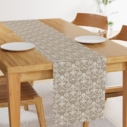 مفرش طاولة من INtex Home بتصميم كتان، مطبوع عليه زهور نسيم المرج، مصنوع من قماش مقاوم للتجاعيد، مناسب لمناسبات الطعام والفعاليات والاستخدام اليومي، قطعة واحدة مزخرفة 