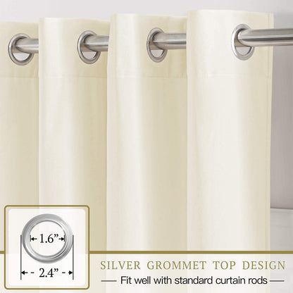 ستائر مخملية أنيقة من INtex CURTAINS HOUSE - ستائر معزولة حرارياً لغرفة المعيشة، حلقات فولاذية - ستائر مانعة للضوء - لوحان