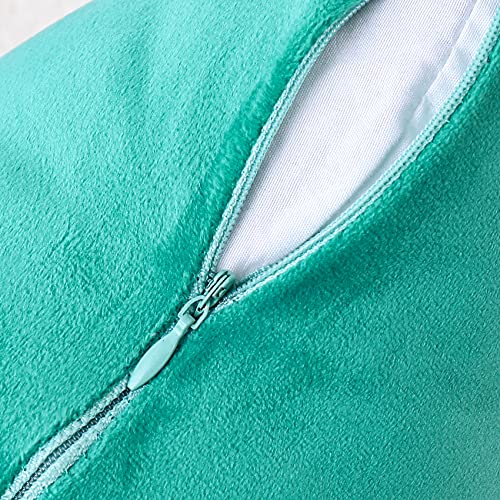 أغطية وسائد مربعة مزخرفة من المخمل السميك الناعم من مجموعة ستائر إنتكس للأريكة وغرفة النوم وغرفة المعيشة - مجموعة من قطعتين